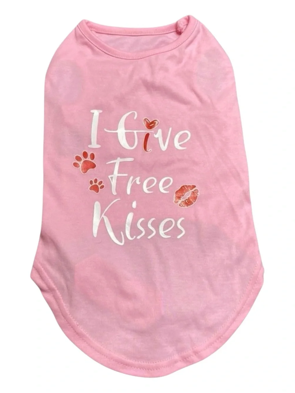 Valentine Dog 'I Give Free Kisses' Statement Shirt